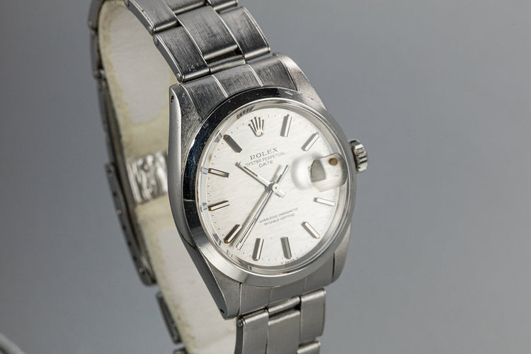 1970 Rolex Date 1500 Silver Mosaic Dial