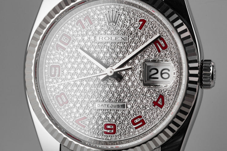 Rolex DateJust 116234 with Factory Paved Diamond Dial
