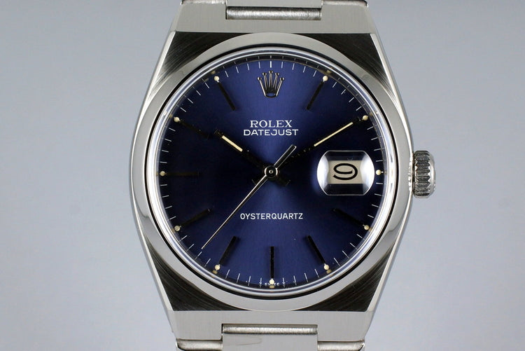 1978 Rolex OysterQuartz Datejust 17000 Early Blue Non-COSC Dial