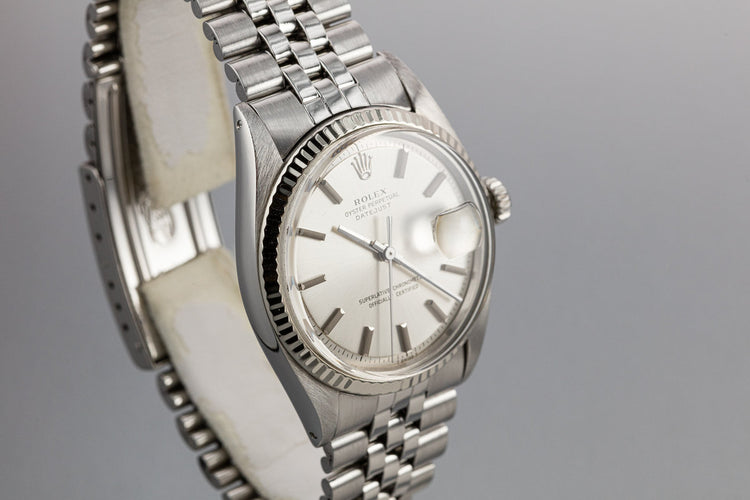 1972 Rolex DateJust 1601 No Lume Silver Dial