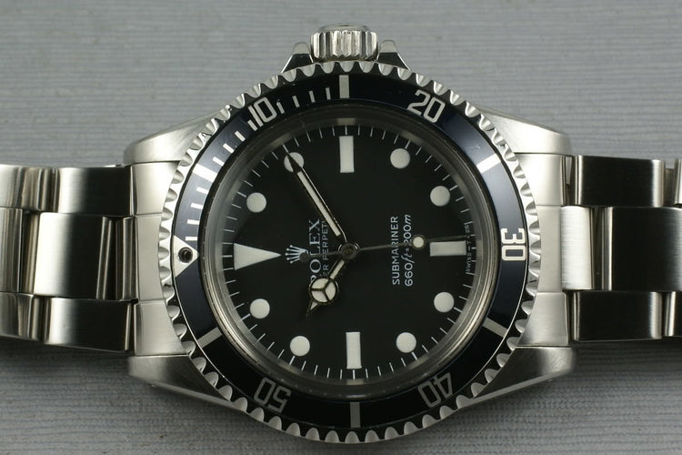 Rolex Submariner 5513 Maxi Mark V with Box and Papers