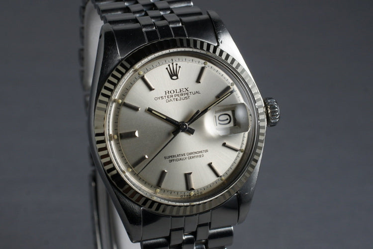1972 Rolex DateJust 1601 Silver Sigma Dial with Box and Papers