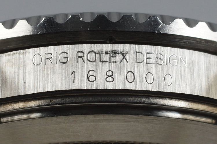 1988 Rolex Submariner 168000 with RSC Papers