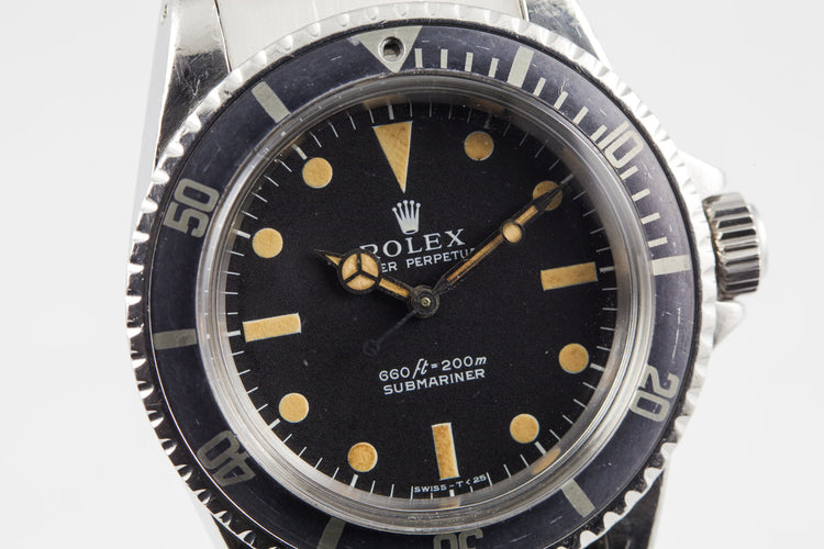 Vintage 1972 Rolex Submariner 5513 Serif Dial with Box and Papers