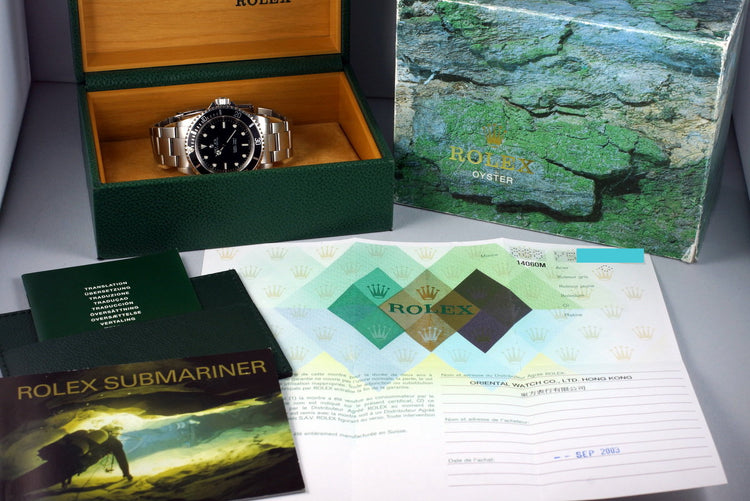 2002 Rolex Submariner 14060M with Box and Papers