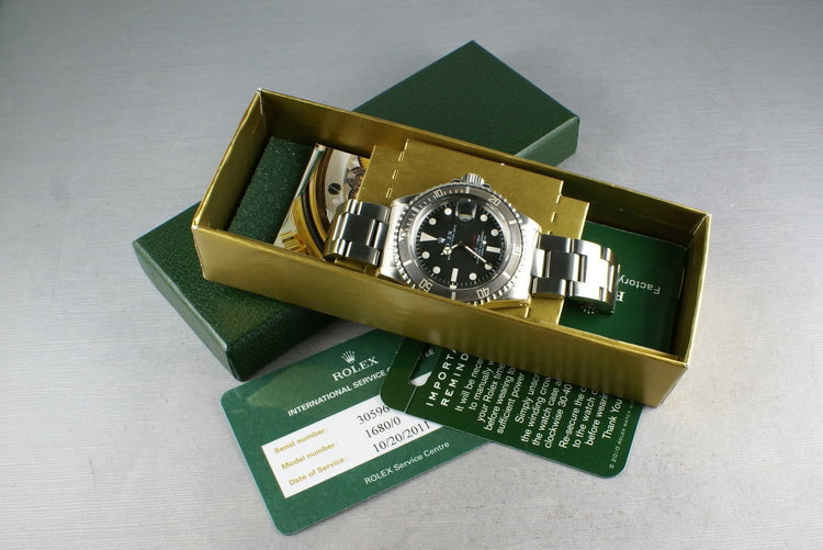 Rolex Red Submariner 1680 Mark V with Service Papers