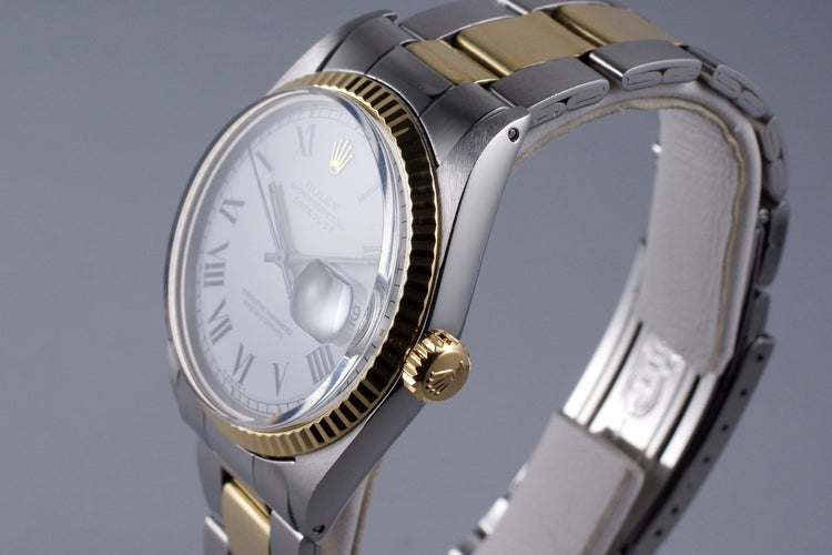 1971 Rolex Two Tone DateJust 1601 with White Roman Dial