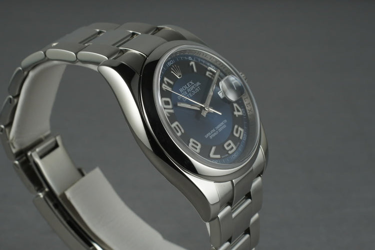 2007 Rolex Datejust 116200 with Blue and Black Arabic Dial