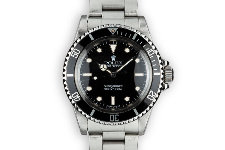 1985 Rolex Submariner 5513 with Glossy Spider Cracked Dial