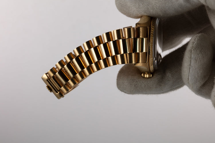 1968 Rolex 18K YG Day-Date 1803 Matte White Dial