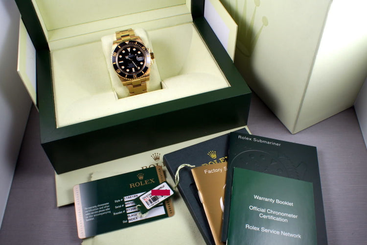 2008 Rolex Ceramic Submariner 18K Black Dial Ref: 116618 with Box and Papers
