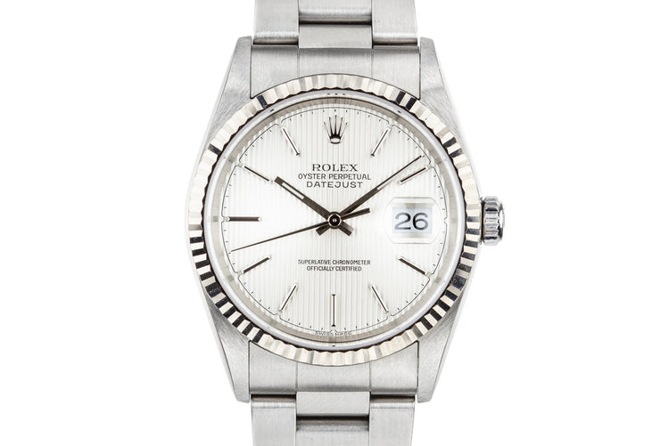 2000 Rolex DateJust 16234 Tapestry Dial with Box and Papers