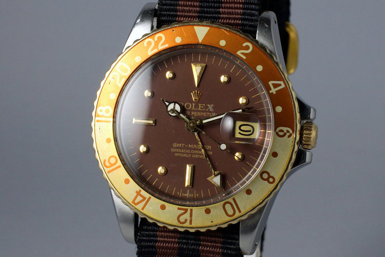 1970 Rolex Two Tone GMT 1675 Root Beer Dial