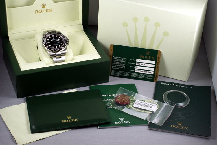 2013 Rolex GMT II 116710 with Box and Papers