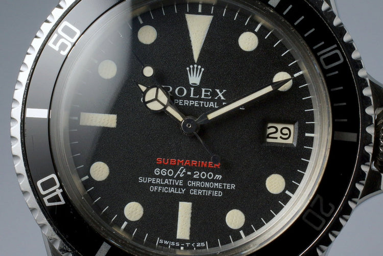 1970 Rolex Red Submariner 1680 Mark IV Dial