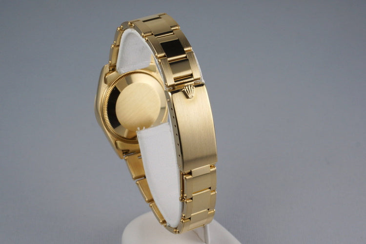 2003 Rolex YG MidSize Oyster Perpetual 77518 with Box and Papers