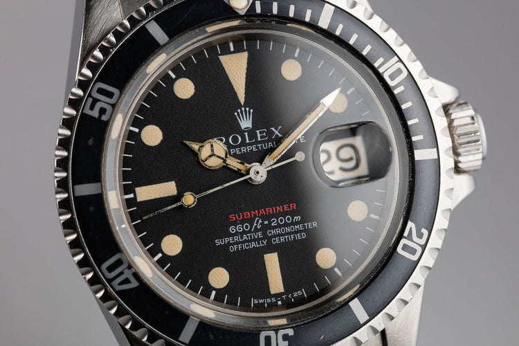 1970 Rolex Submariner 1680 with MK IV Red Dial