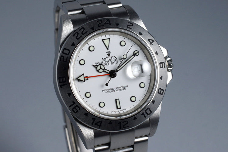 2003 Rolex Explorer II 16570 White Dial with Box and Papers