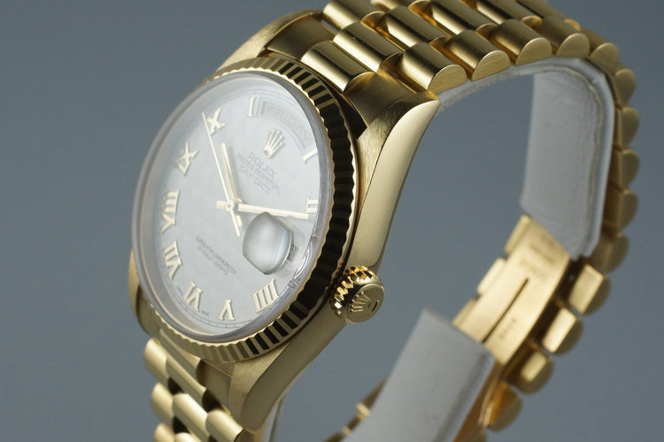 1990 Rolex YG Day-Date 18238 with Cream Pyramid Dial