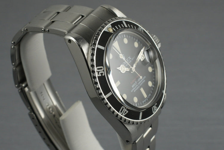 1972 Rolex Red Submariner 1680 Mark V Dial with Box and Papers