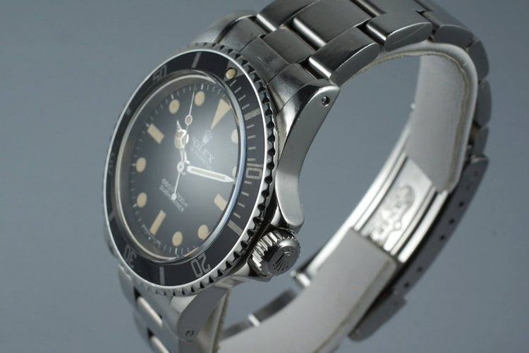 1977 Rolex Submariner 5513 Mark I Maxi Dial with Box and Papers
