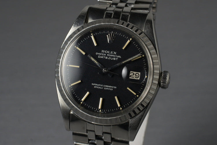 1971 Rolex DateJust 1600 Rare Matte Black Dial