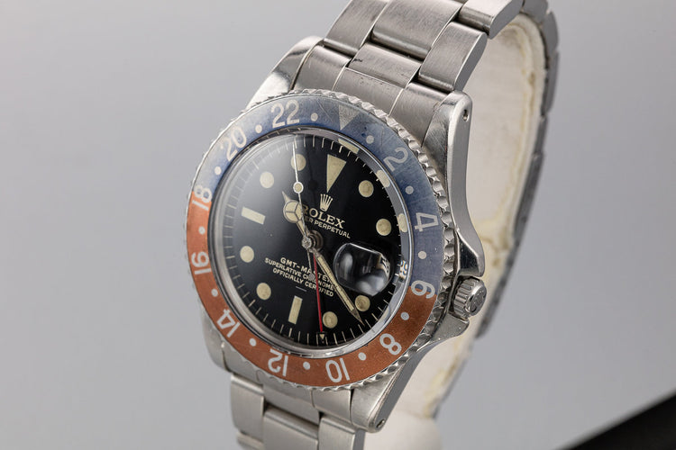 1963 Rolex PCG GMT-Master 1675 Underline Gilt Dial