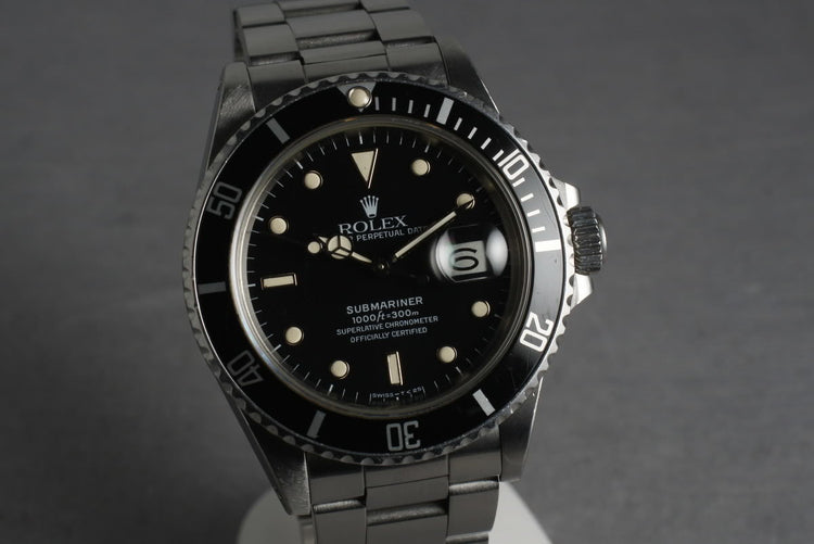 1985 Rolex Submariner 16800 with Box and Papers