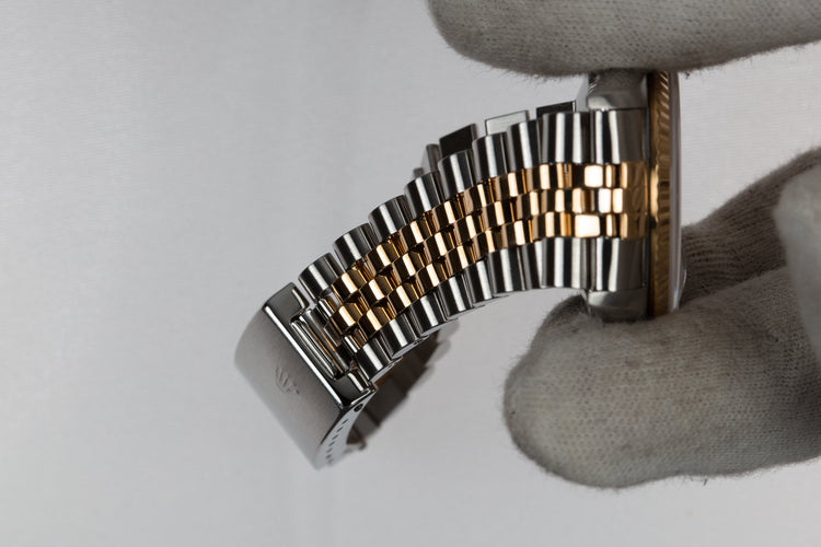 1995 Rolex Two Tone DateJust 16233 No Lume Pyramid Numeral Dial with Box and Papers