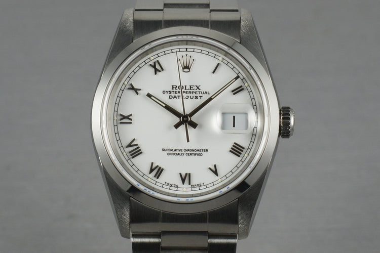 Rolex Stainless Steel Datejust 16200 with Box and Papers