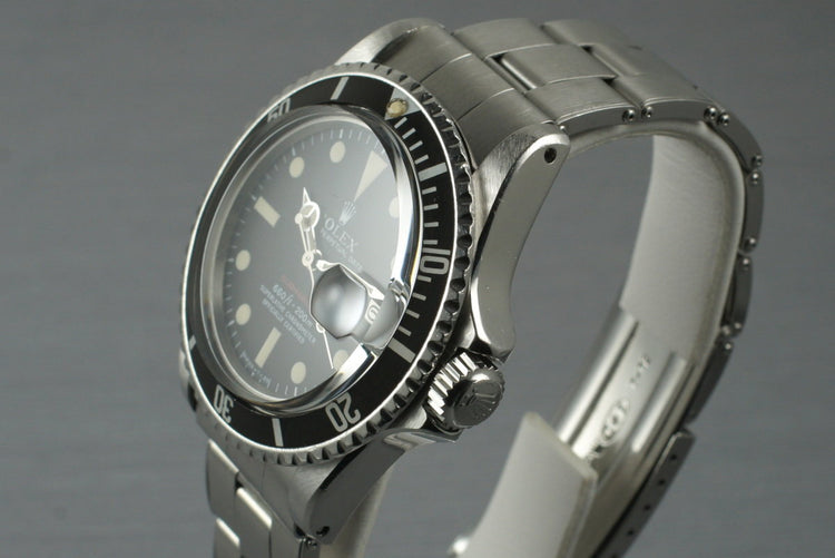 1972 Rolex Red Submariner 1680 Mark V Dial with Box and Papers