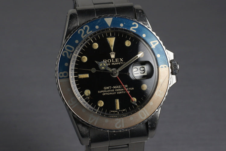 1966 Rolex GMT 1675 Glossy Gilt Dial