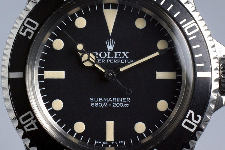 1984 Rolex Submariner 5513 Mark V Maxi Dial with Box and Papers