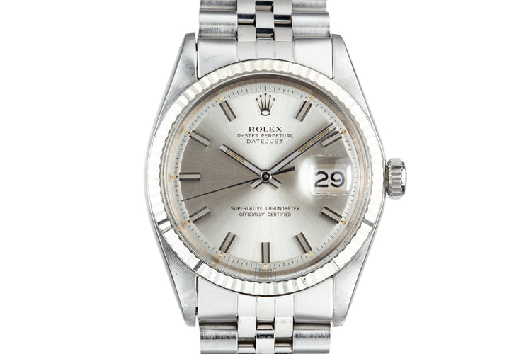 1970 Rolex DateJust 1601 Silver "Wide Boy" Dial