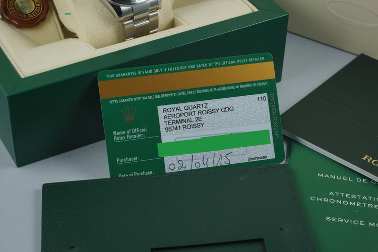 2015 Rolex Daytona 116520 with Box and Papers MINT with Stickers