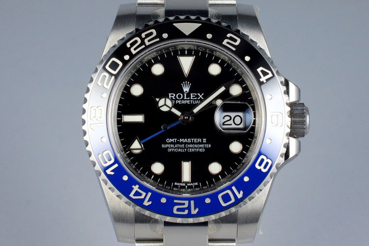 2015 Rolex GMT II 116710BLNR with Box and Papers STICKERS