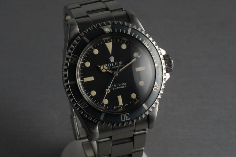 Rolex Submariner 5513 with feet first serif dial