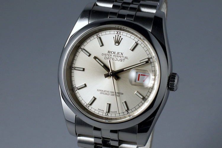 2005 Rolex Datejust 116200 Silver Dial
