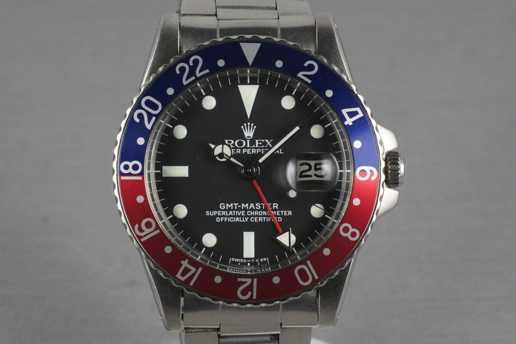 Rolex GMT 1675 PCG with Luminova Service Dial
