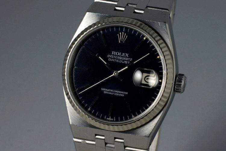 1980 Rolex OysterQuartz Datejust 17014 Black Dial