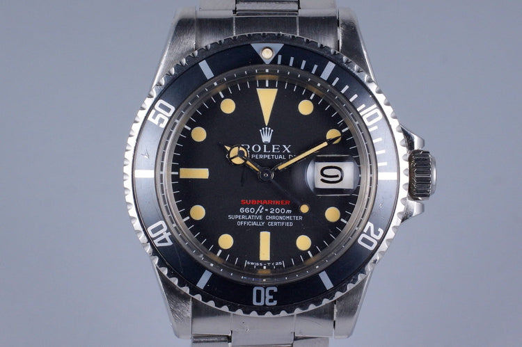 1970 Rolex Red Submariner 1680 Mark IV Dial