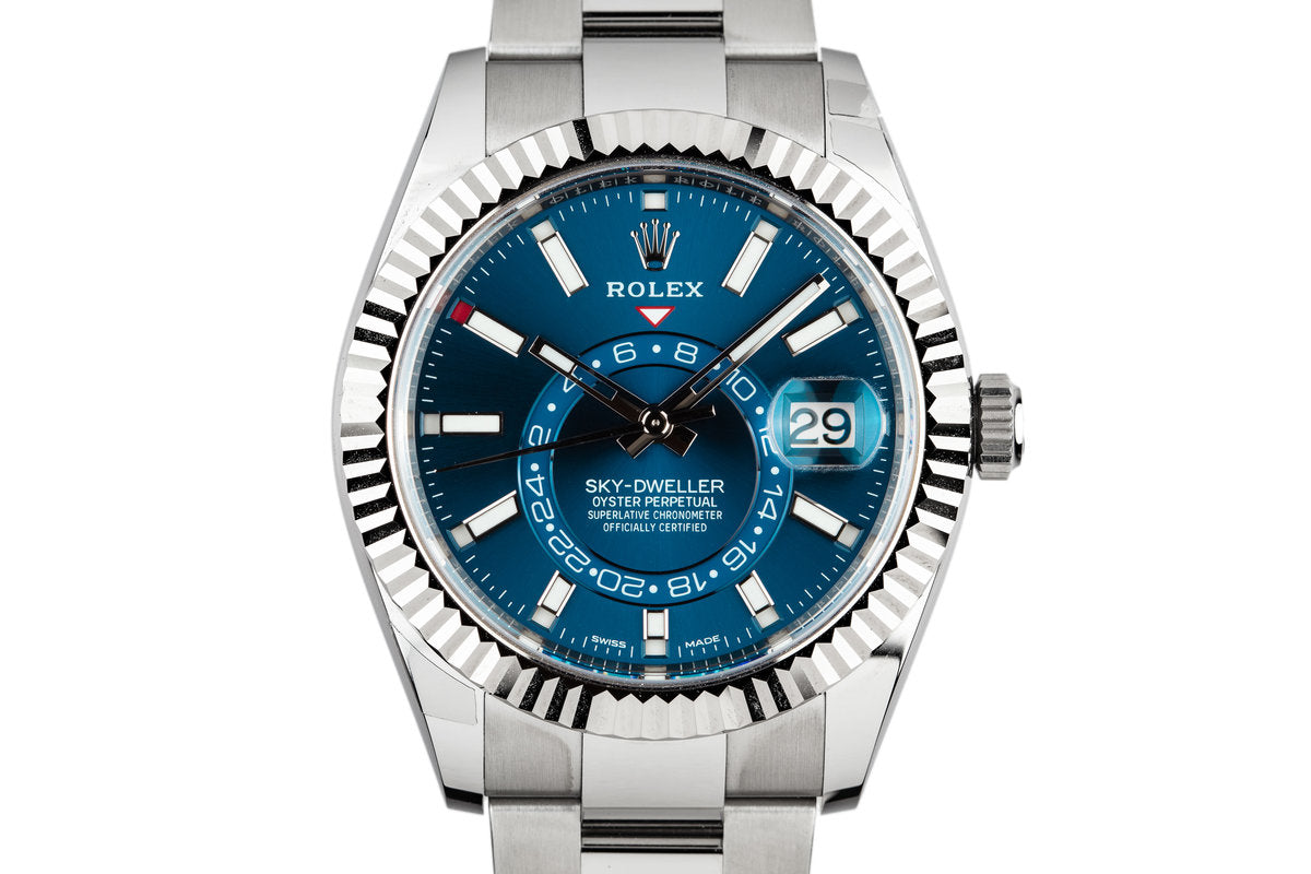 HQ Milton 2018 Rolex Sky-Dweller 326934 Blue Dial with Box and