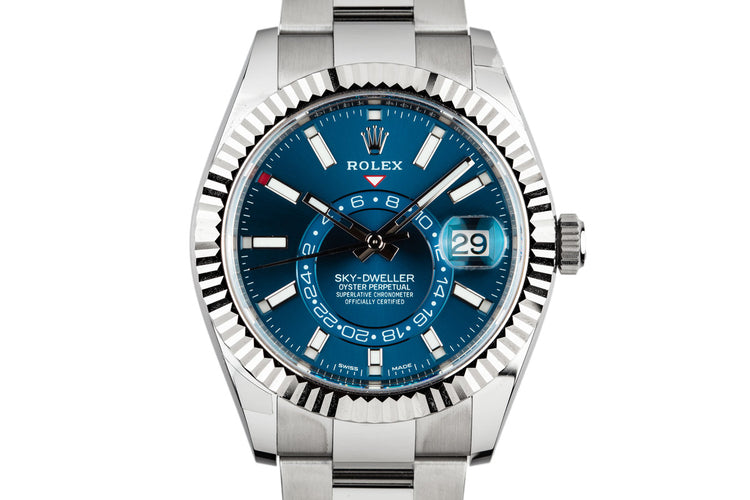 2018 Rolex Sky-Dweller 326934 Blue Dial with Box and Papers