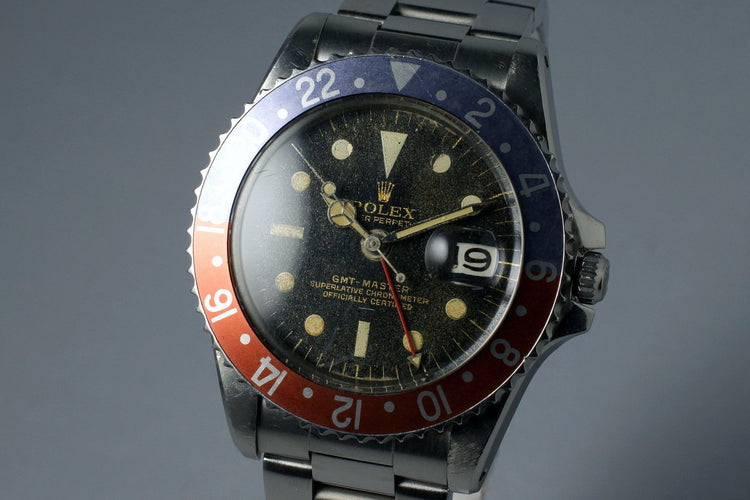 1963 Rolex GMT 1675 PCG Gilt UNDERLINE Dial