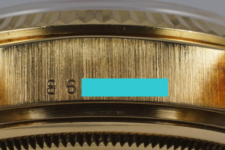 1985 Rolex YG Day Date 18038 with Papers