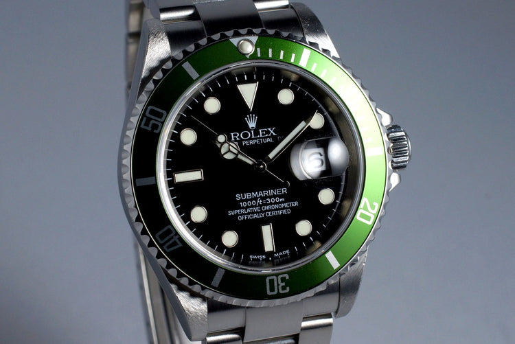 2004 Rolex Green Submariner 16610V Mark I Dial