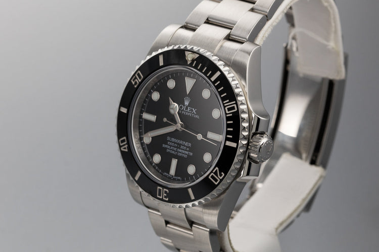2015 Rolex Submariner 114060 with Box and Papers