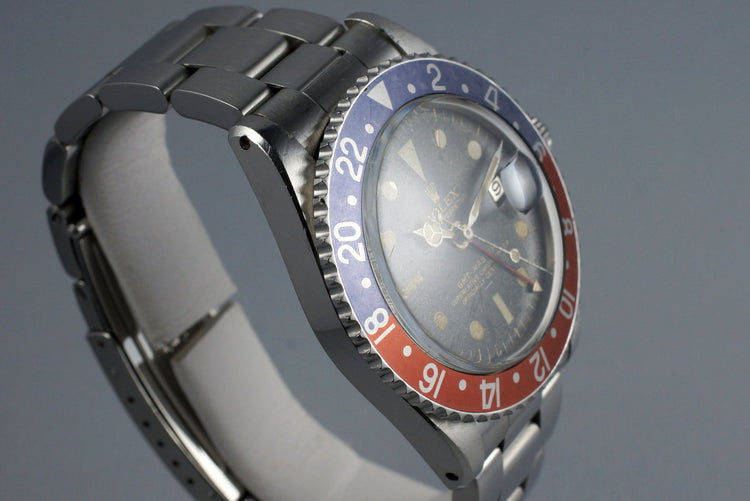 1963 Rolex GMT 1675 PCG Gilt UNDERLINE Dial