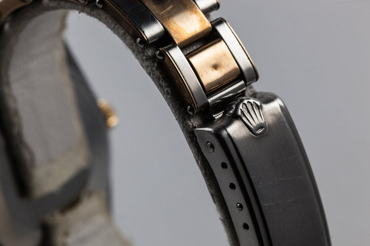 1966 Rolex Two Tone Oyster Perpetual 1008 With Gilt Zephyr Dial and Bezel and Box and Papers