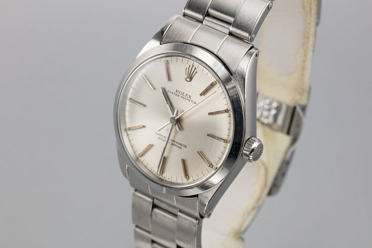 1968 Rolex Oyster Perpetual 1002 Silver Dial